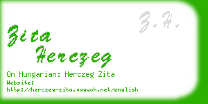 zita herczeg business card